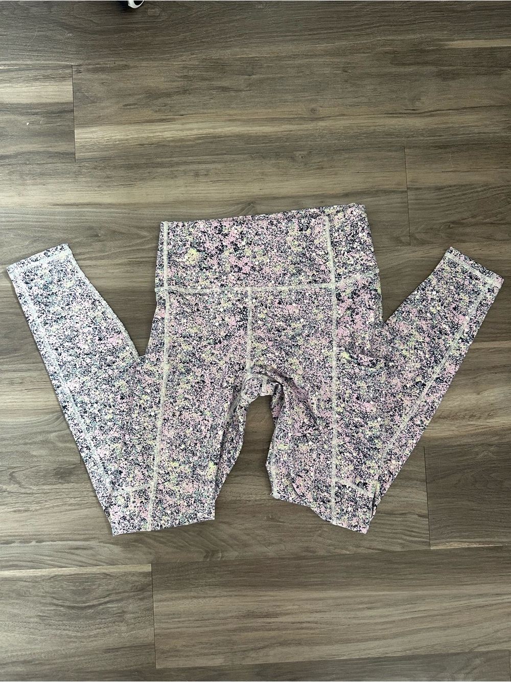 Fabletics Pink Floral Print Performance Leggings